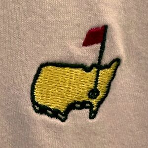 Amen Corner Mens Golf Polo Shirt Mercerized Cotton Short Sleeves White Medium